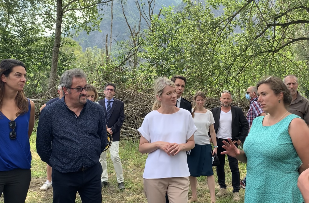 Visite de Bérangère Abba - secrétaire d'Etat au Ministère de la Transition écologique- lac vert Agos-Vidalos