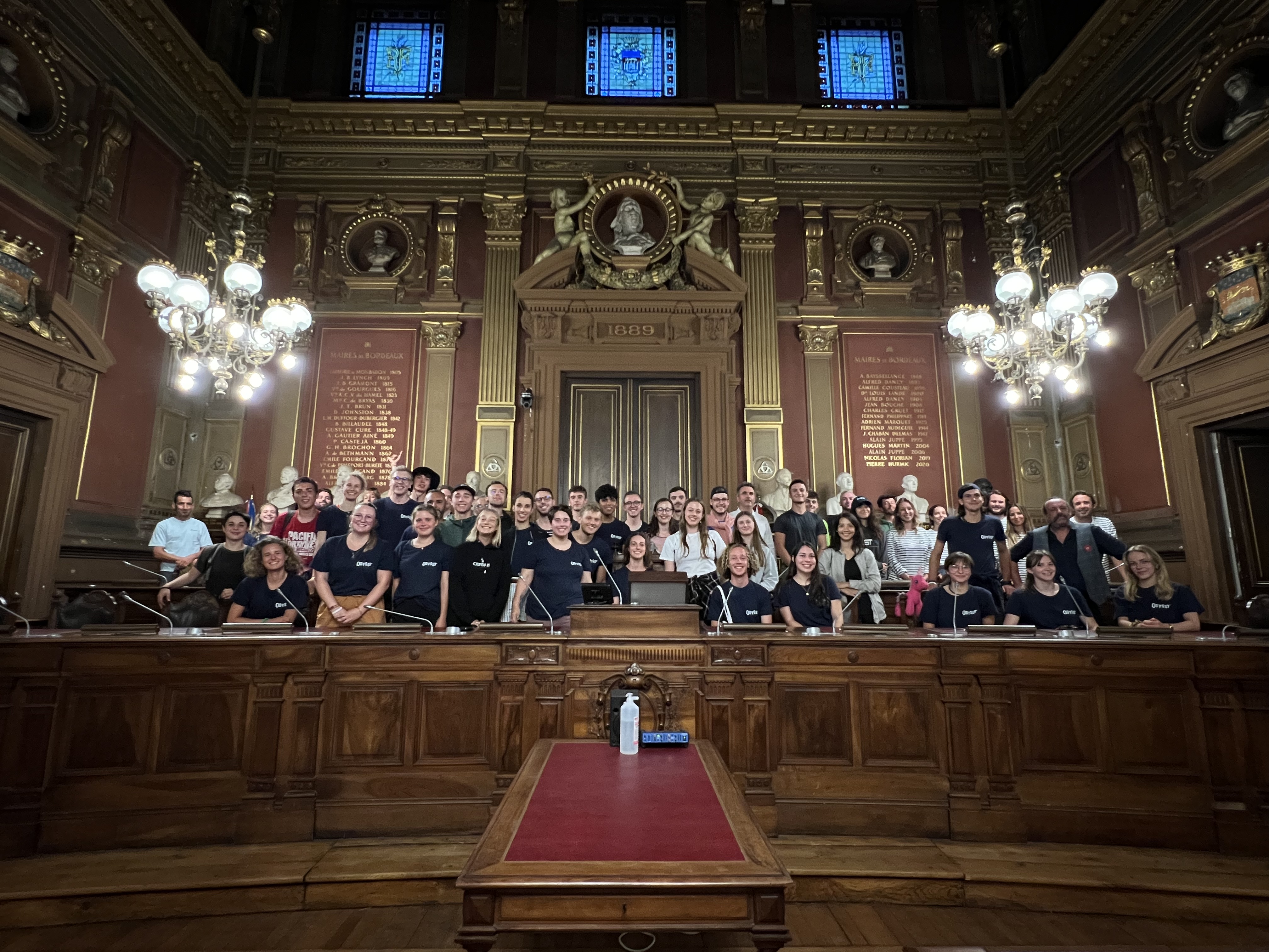 amabssadeurs Odyssy - émicycle Mairie de Bordeaux